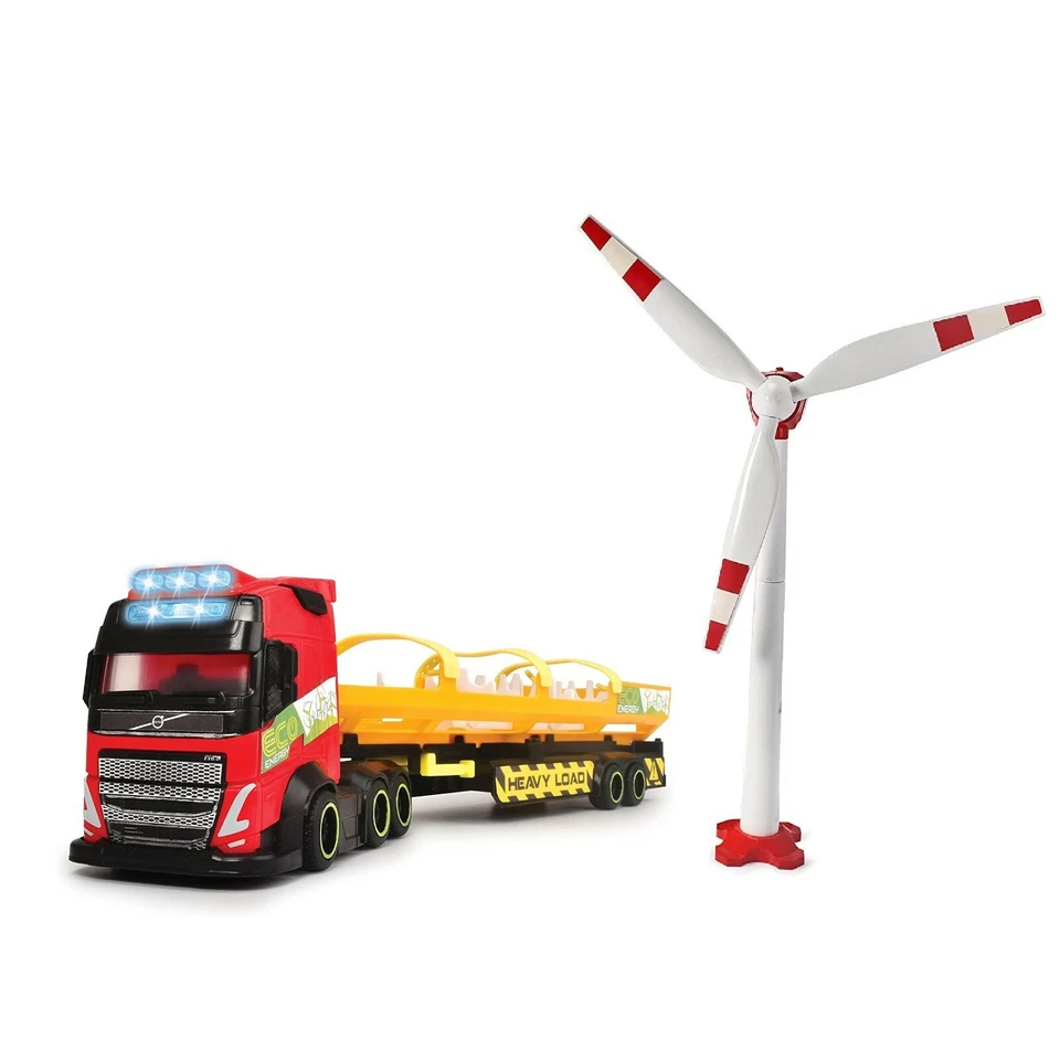 Volvo Auto Carro Attrezzi Camion Trasporti Pala Eolica Luci e Suoni Scala 1:16 - Immagine 1 di 4