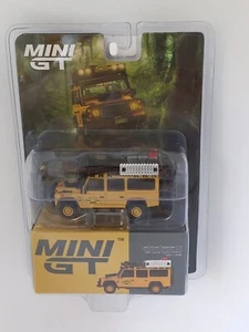 Diecast 1/64 Mini GT Land Rover Defender 110 1989 Camel Trophy Amazon - NUEVO - Imagen 1 de 4