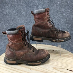 Rocky Boots Mens 11 M Iron Clad Combat Brown Waterproof Round Toe Ankle Top 5693 - Picture 1 of 16