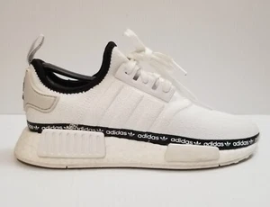 Adidas NMD R1 Women's Sneaker Sz 6.5 M White/Black Mesh Running Shoes FV7306 - Picture 1 of 13