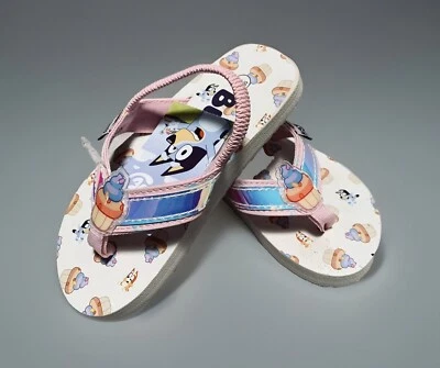 Bluey & Cupcakes Toddler Girls' Pink/Ivory Sling-Back Flip-Flop Sandals Size 5/6 - Image 1 of 4
