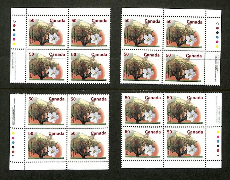 Canada - Scott 1365i - Matched Set of Plate Blocks - MNH - 1994 - CV $60 - Image 1 of 1