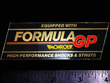 MONROE Formula GP Shocks - Original Vintage 1970's 80's Racing Decal/Sticker