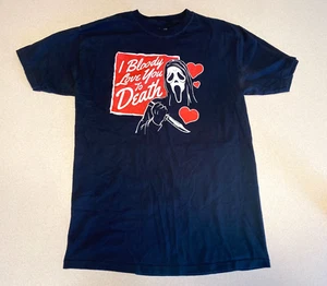Scream T-Shirt Ghostface Black L Large I Bloody Love You To Death Valentines Day - Picture 1 of 4