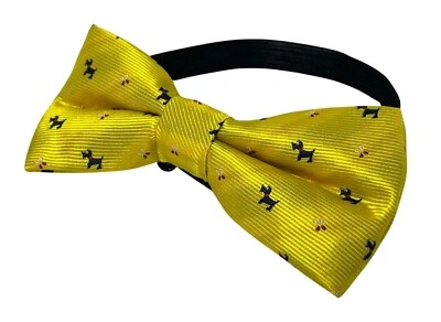 yellow gold scotty dog bow tie kids children by Frederick Thomas - Image 1 of 2