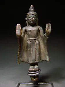 ANTIQUE RARE BRONZE MON DVARAVATI BUDDHA, SI THEP, PHETCHABUN PROVINCE 9/11th C - Picture 1 of 12