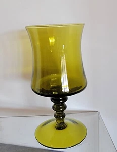 Vintage Richmond Green (Avocado) By Colony Water Goblet /Champagne/Tall Sherbet - Picture 1 of 9