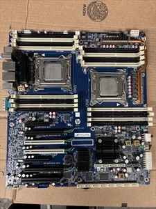 HP Z820 LGA2011 DDR3 Motherboard 708610-001 W/ 2x E52640v2 2Ghz - Picture 1 of 5