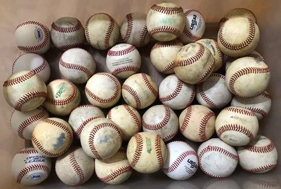 (24) Pelotas de béisbol promedio de cuero, ideales para practicar, envío prioritario el mismo día Foto 1 de 2