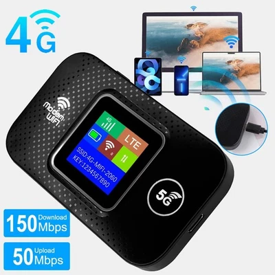 4G LTE Tragbare Mobiler Wireless WLAN Router Hotspot WiFi Modem SIM Karte - Bild 1 von 4