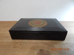 Couroc of Monterey California Laquer Box Black Hinged USA Couroc's New Chest - Picture 1 of 5
