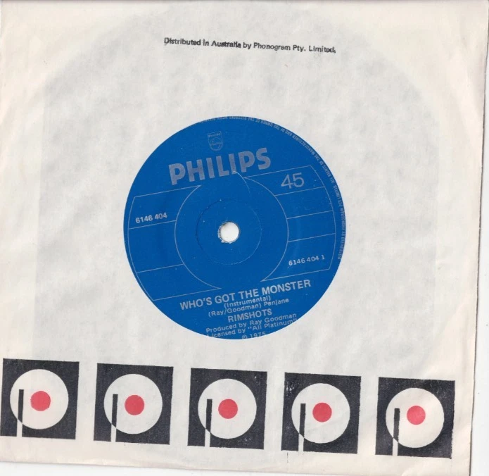 RIMSHOTS Whos Got the Monster AUSSIE 7" VINYL 70s SOUL R&B - Image 1 of 1