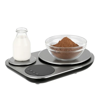 Bilancia da cucina digitale doppia piattaforma SmartChef argento - Immagine 1 di 4