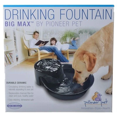 Pioneer Ceramic Drinking Fountain Big Max , 128 oz,Black - Image 1 of 4