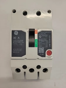 NEW NO BOX GE TEYL3030B 30 A Three Pole Circuit Breaker - White - Picture 1 of 1