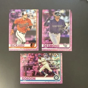 2019 TOPPS CHROME "PINK" REFRACTOR LOT "X3" "SEE PHOTOS" - Picture 1 of 2