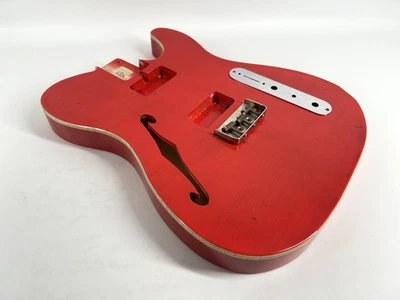 MJT Official Custom Vintage Aged Nitro Guitar Body By Mark Jenny VTL Red 3lbs4oz - Image 1 of 4
