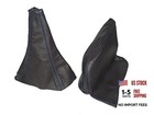 Ltd for Toyota Supra MK3 1986-93 Shift & E Brake Boot Leather Blue Stitching