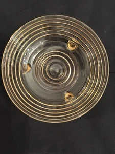 Anchor Hocking Pink Manhattan 3-Toed Bowl Depression Glass 6 1/2" Round Ribbed - Picture 1 of 5