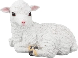 Handmade Lifelike Sheep Statue Lamb Figurine for Indoor Outdoor Decor Garden Scu - Picture 1 of 9