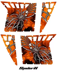 POLARIS RZR PRO ARMOR DOOR GRAPHICS KIT CREATORX DECALS STICKERS SXOC - Picture 1 of 1