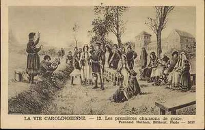 Image éducative - LA VIE CAROLINGIENNE - 12 - Les premières chansons de geste - Picture 1 of 1