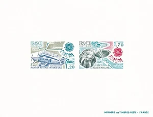 Francia 1979 Yvert 2046/47 prueba colectiva Europa aviones CEPT MNH en muy buen estado - Imagen 1 de 1
