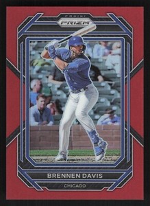 2023 Panini Prizm #54 Brennen Davis Red Prizm #'d /199