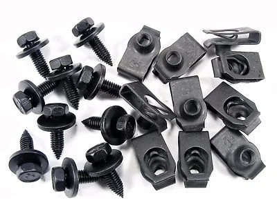 ISUZU Body Bolts & U-nut Clips- M6-1.0 x 20mm Long- 10mm Hex- 20pcs (10ea) #140 - Image 1 of 4