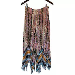Vintage 90er Bila Maxi Taschentuch Rock Damen S Petite Boho Hippie Festival EXC - Bild 1 von 9
