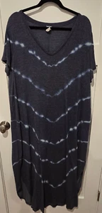 Lane Bryant Livi short-sleeved tie-dye maxi dress 22/24 - Picture 1 of 4