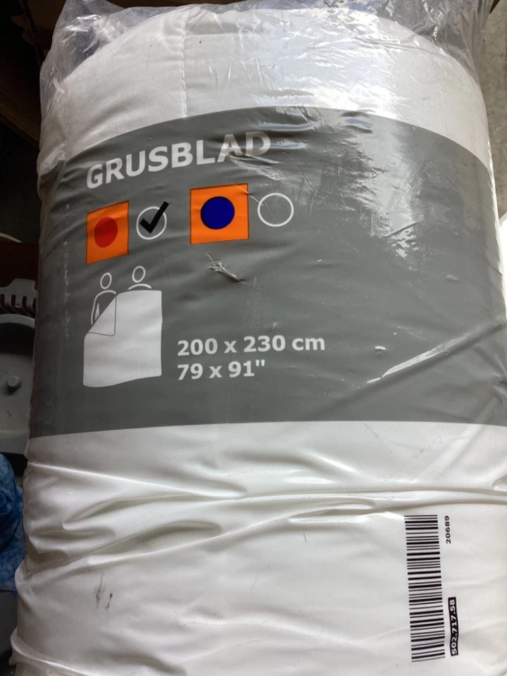 Nuevo Edredón Ikea Glansvide King Size Cálido, Algodón Blanco, Relleno de Microfibra Foto 1 de 4