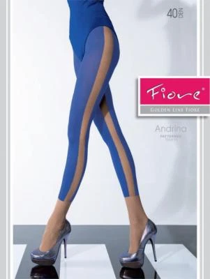 FIORE ANDRINA AZUL Y NEGRO TRANSPARENTE PIE Y LADO 40 DEN PANTIMEDIAS MEDIAS 3 TALLAS Foto 1 de 4