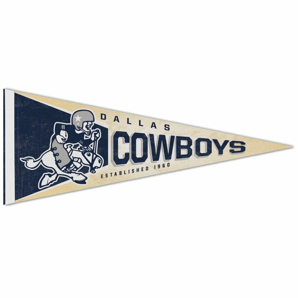 DALLAS COWBOYS CLASSIC LOGO VINTAGE PREMIUM QUALITY PENNANT 12"X30" BANNER - Image 1 of 1