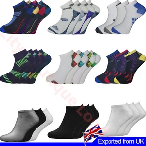 Mens Trainer   Ankle Socks Cotton Rich Sports Low Cut  Size 6 - 11 . PK 6-12. - Picture 1 of 25