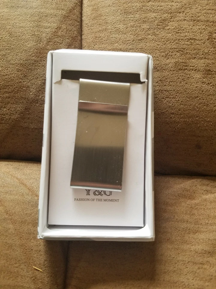 Clip de dinero de acero inoxidable para hombre diseño ajustado regalos de Y&G Foto 1 de 4