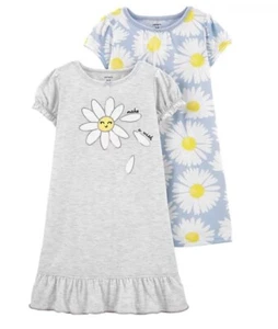 NWt 12 14 carters nightgowns daisies floral pajamas summer spring  summer EASTER - Picture 1 of 7