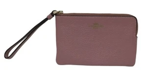 COACH WOMEN'S CORNER ZIP WRISTLET PEBBLED LEATHER LIGHT PINK (EPJ027507) - Picture 1 of 5