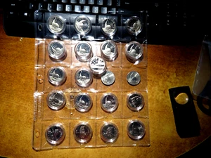 Lotto sfuso (17) 1986 (3) 1989 e (1) 1992 proof commemorativo mezzo dollaro D12 - Foto 1 di 3