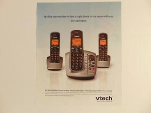 VTECH TELEFONANLAGE 2008 Vintage Kunstdruck Anzeige - Bild 1 von 1