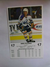 1986-87-BUFFALO SABRES-Blue Shield-#17-Mike Foligno Postcard.,