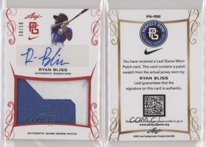 2017 Leaf Perfect Game National Showcase Red /10 Ryan Bliss #PA-RB1 Patch Auto