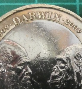 2 £ Münze Charles Darwin 2009 - Bild 1 von 3