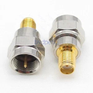 2pc F type Male to SMA Female adapter 50ohm adaptor for Amazboost device antenna - Picture 1 of 5