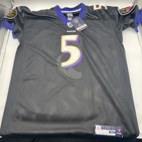 NWT! VTG REEBOK NFL BALTIMORE RAVENS JOE FLACCO #5 STITCHED JERSEY MENS SIZE 52 Cover
