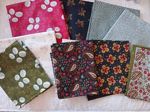 Stack of Moda Quilting Fabric Pieces Fellowship Friendship By Brannock Patek - Picture 1 of 13