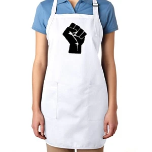 Black Lives Matter Raised Fist Symbol BLM America No Justice Apron Adjustable - Picture 1 of 2
