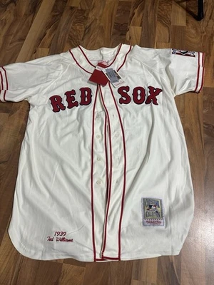 Camiseta de lana Mitchell & Ness Boston Red Sox 1939 Ted Williams 52 Cooperstown Foto 1 de 4