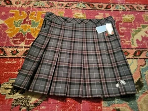 NEW NWT Beetlejuice Astrid womens L gray plaid skirt Target Halloween fall - Picture 1 of 6