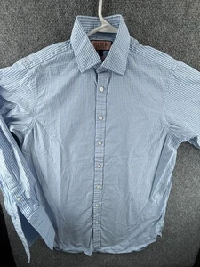 Camisa Thomas Rosa Clásica Cuadros Algodón 15.5 36 Azul Manga Larga Hombres Abotonada - Imagen 1 de 14